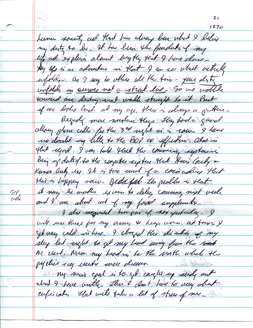 Dr John WorldPeace 2008 Prison Journal